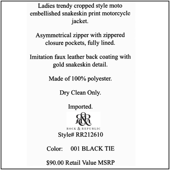 SOLD๐R&R Baroque Crop Moto ๐ jacket - Picture 7 of 8